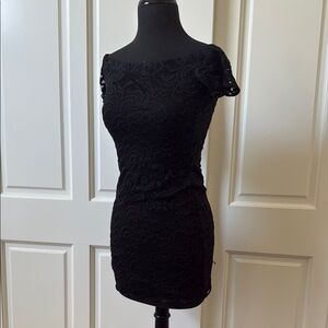 Ambiance Black Lace Mini Dress